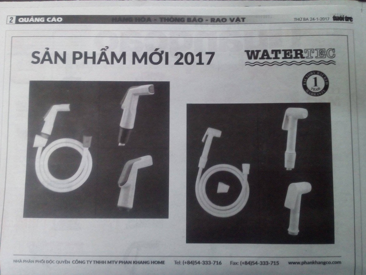 Watertec ra mắt sản phẩm mới 2017